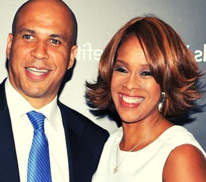 William Bumpus' ex-wife Gayle King with Corey Booker